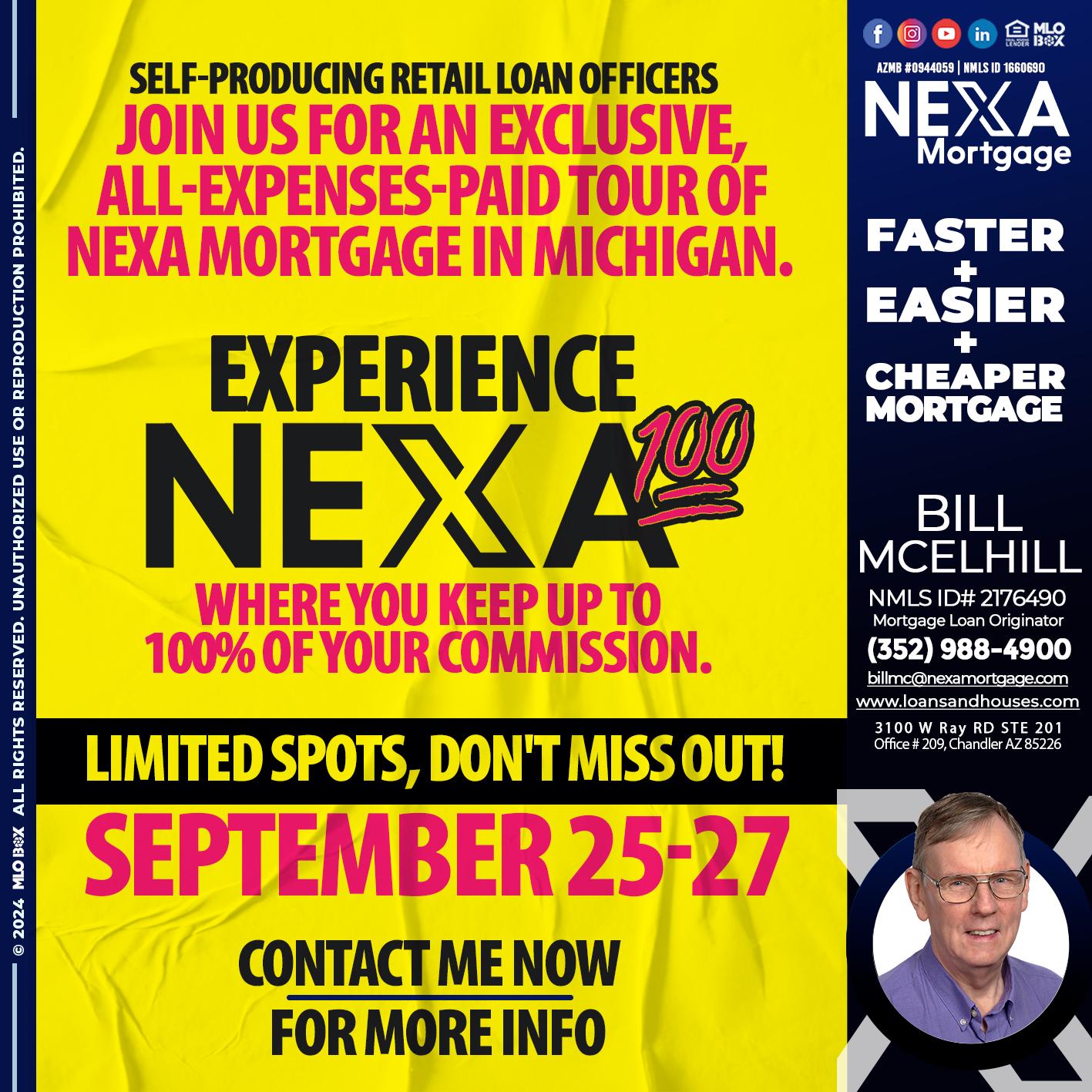 NEXA 100 - William McElhill -Mortgage Loan Originator