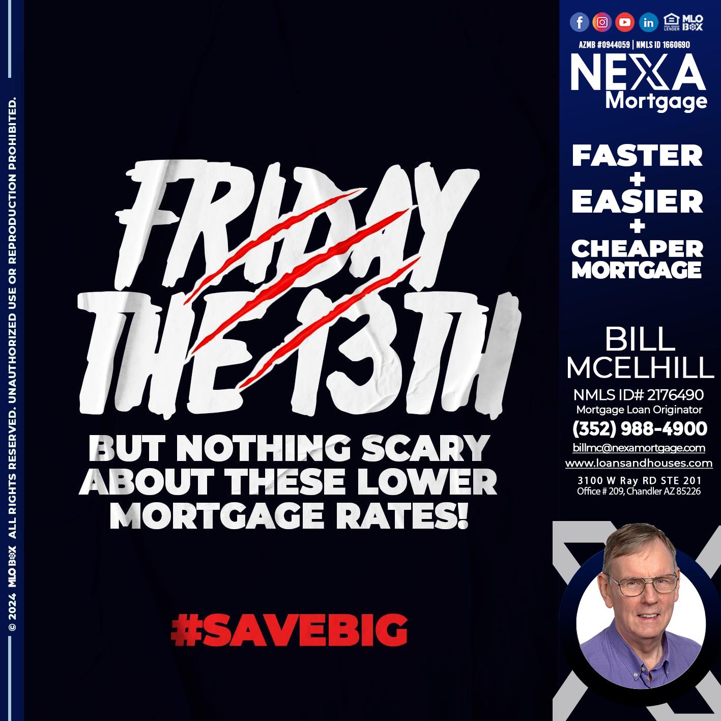 FRIDAY 13 TH - William McElhill -Mortgage Loan Originator